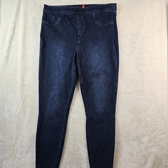 Spanx Jeans Pull On Skinny Jeans 1X Plus Size Women’s Jeggings Plus Medium Blue - Picture 1 of 9